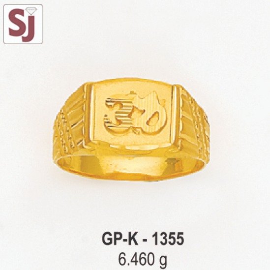 Om gents ring plain gp-k-1355