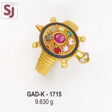 Tortoise Navagraha Gents Ring Diamond GAD-K-1715