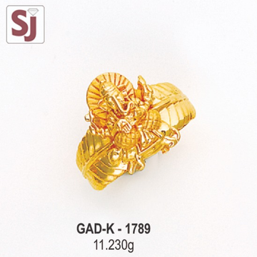 Ganpati Gents Ring Plain GAD-K-1789