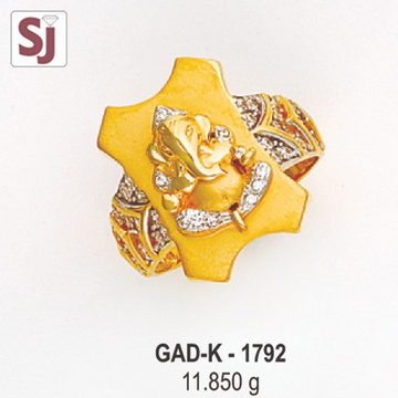 Ganpati Gents Ring Diamond GAD-K-1792