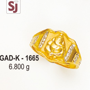 Ganpati Gents Ring Diamond GAD-K-1665