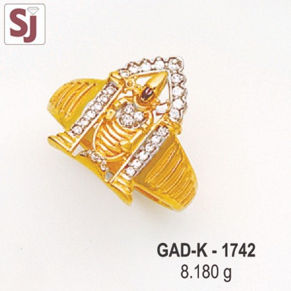 Tirupati Balaji Gents Ring Diamond GAD-K-1742