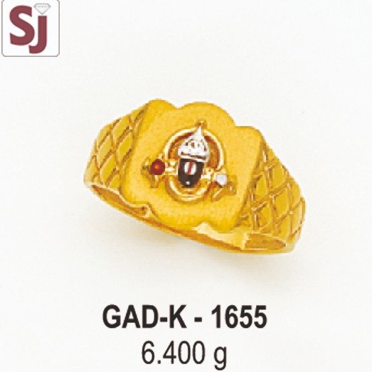 tirupati Balaji gents ring diamond gad-k-1655