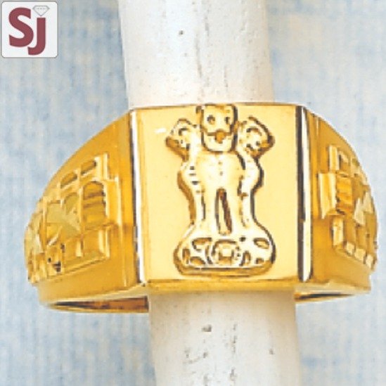 Buy quality 22kt/916 yellow gold stately ashok stambh ring for men in  Ahmedabad