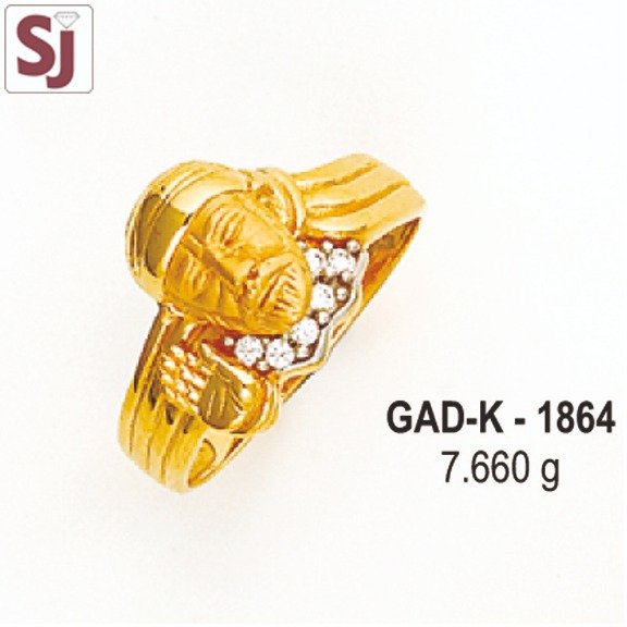 Sai Baba Gents Ring Diamond GAD-K-1864