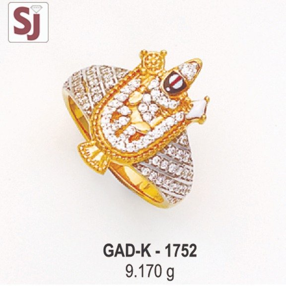 Tirupati Balaji Gents Ring Diamond GAD-K-1752