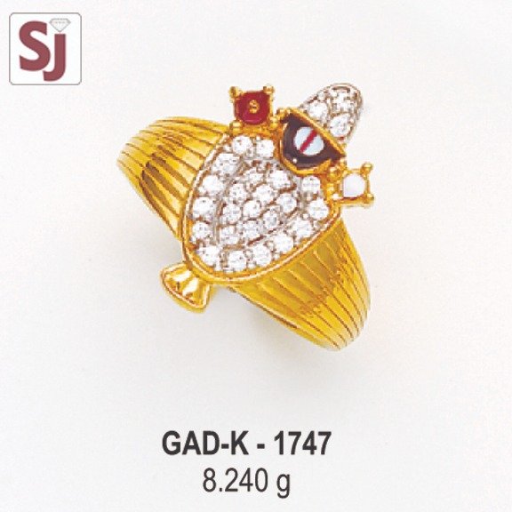 Tirupati Balaji Gents Ring Diamond GAD-K-1747